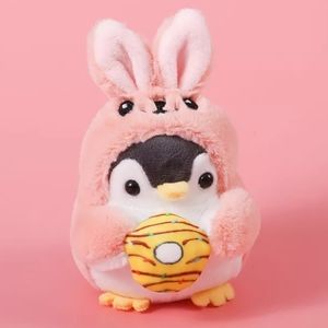 New Penguin in Pink Bunny Costume Keychain